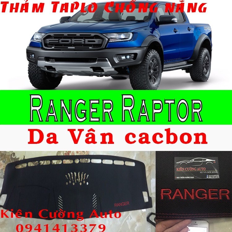 [ BẢO HÀNH 2 NĂM ] Thảm Taplo Ranger Raptor Da Carbon hoặc nhung lông cừu