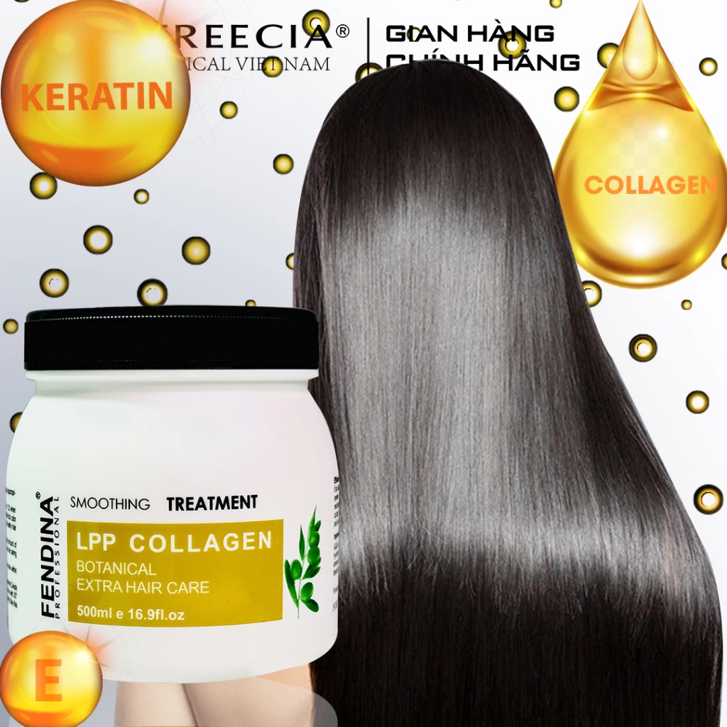 Kem ủ tóc, hấp tóc phục hồi tóc hư tổn Fendina LPP Collagen 500ml