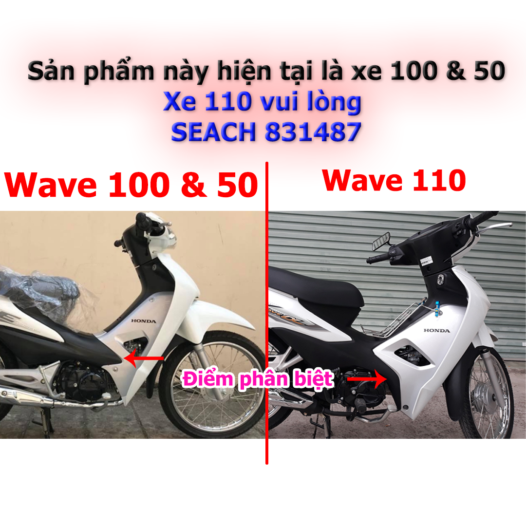 Tem rời WAVE ALPHA 100 & 50 Mẫu Wave ALPHA LỬA 612637 - Tem chế 3 lớp cao cấp