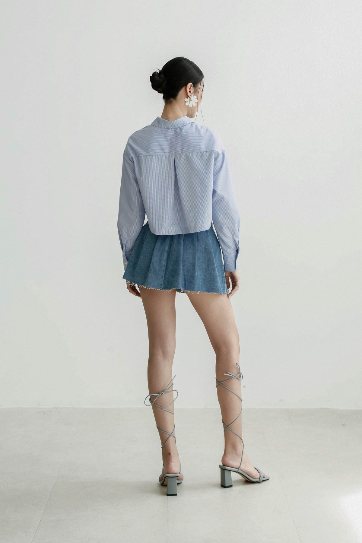 Chân váy jean xếp ly MIEU - JS39
