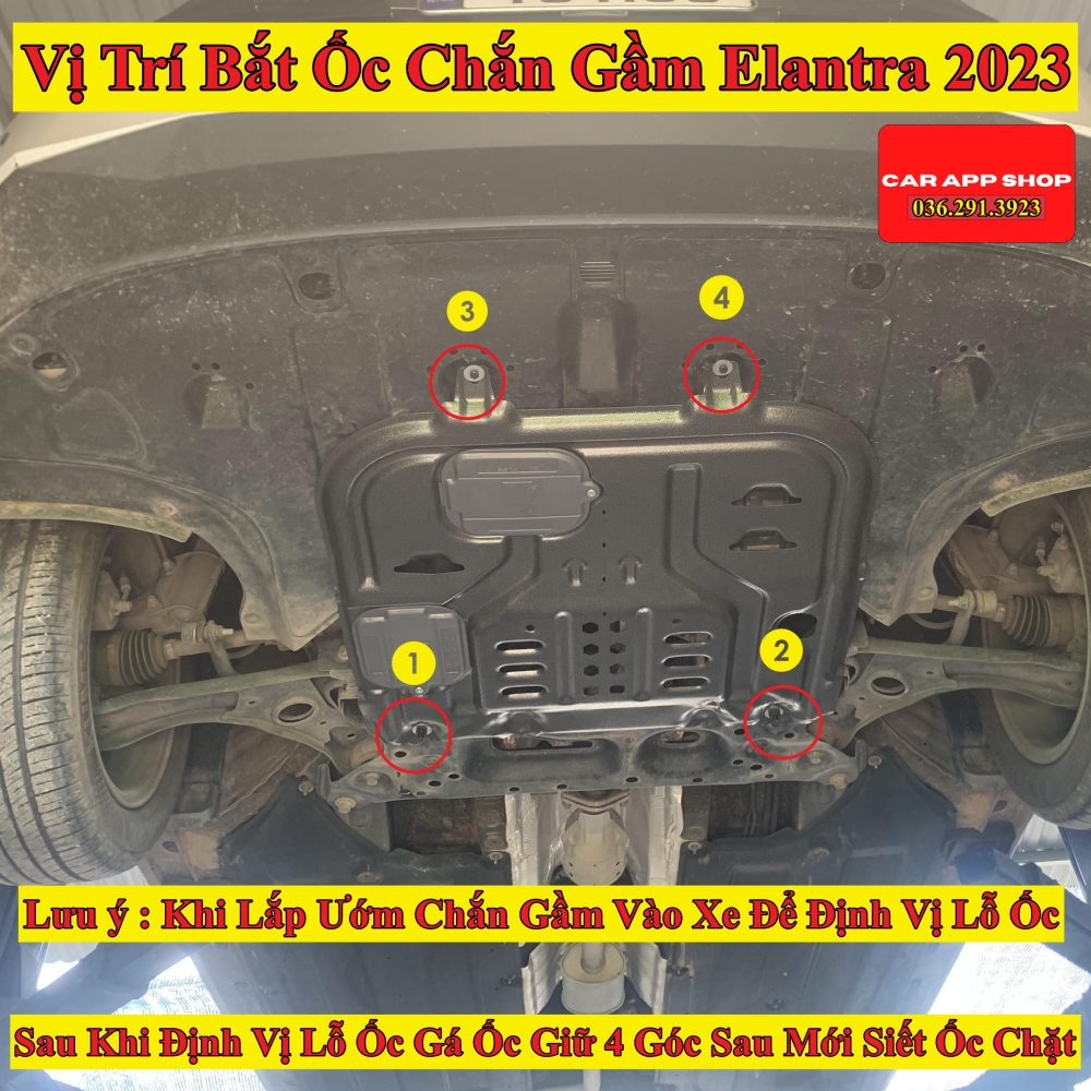 { Thép Chịu Lực } Ốp Gầm , Chắn Gầm Xe Hyunhdai Elantra Lắp Các Đời