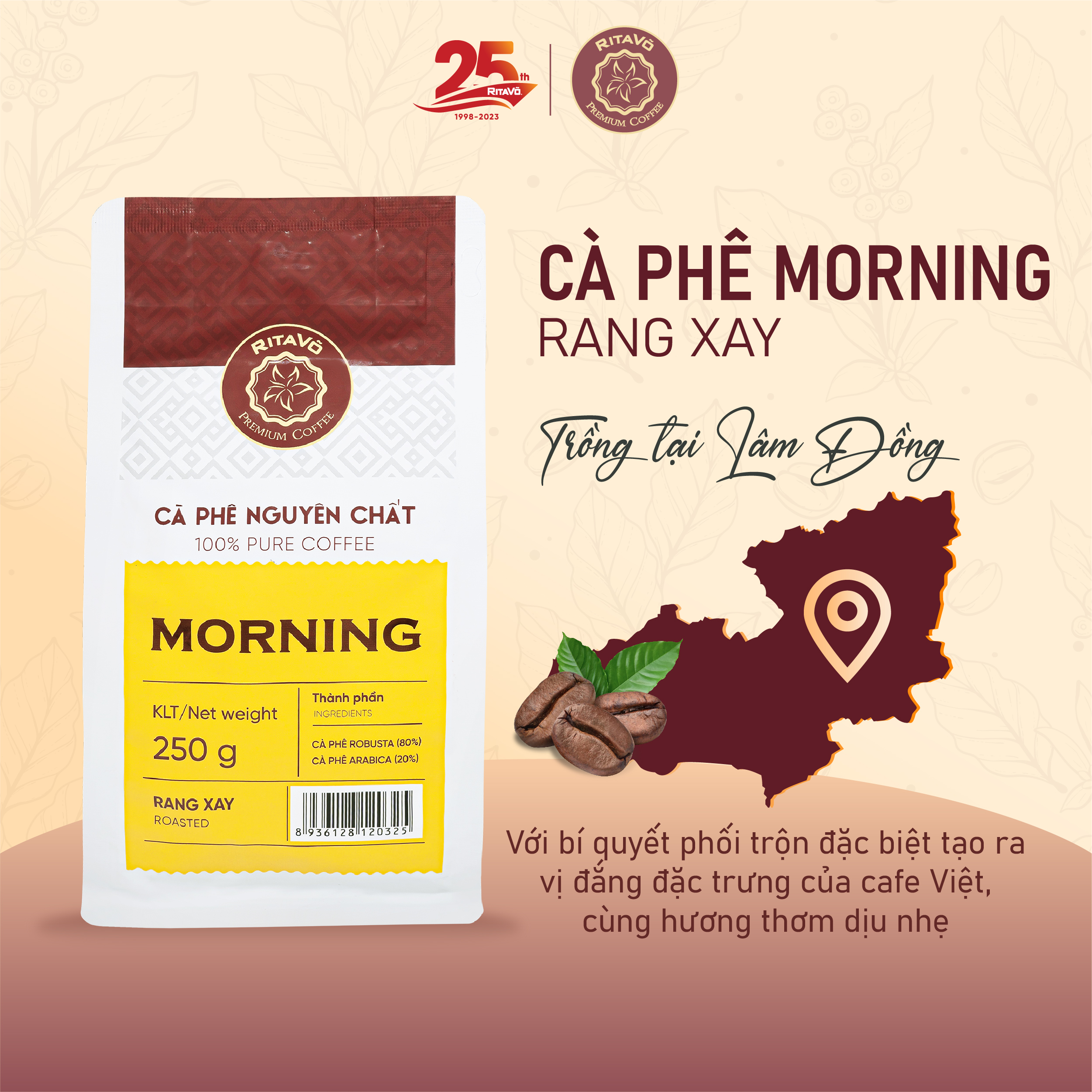 Rita Vo Roasted and Ground Coffee Morning 250g