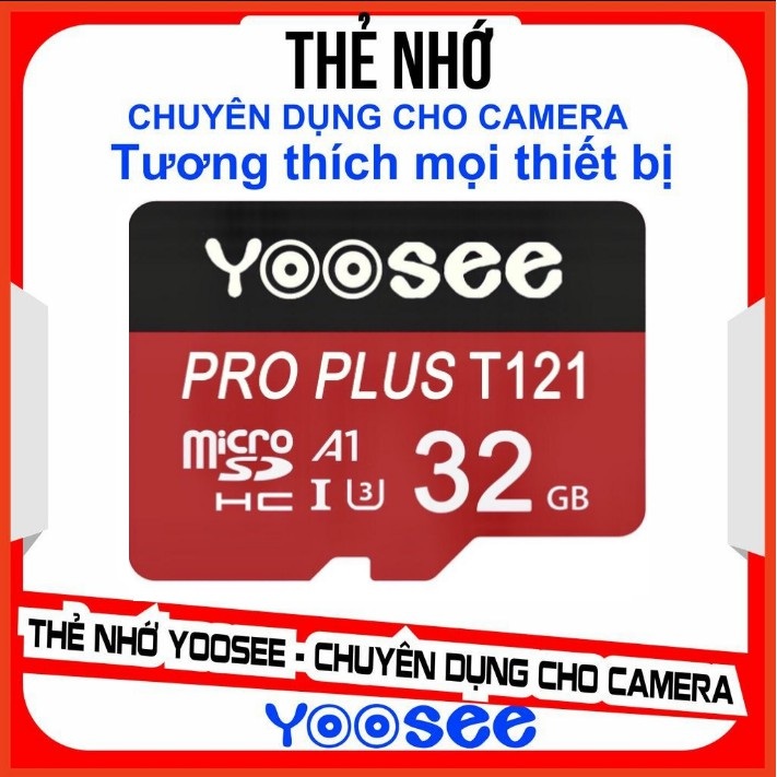 [HCMC] yoosee 32GB - 64GB - 128GB - 256GB Class 10 dedicated microSD card for IP cameras and phones-memory card without box (optional shipment)