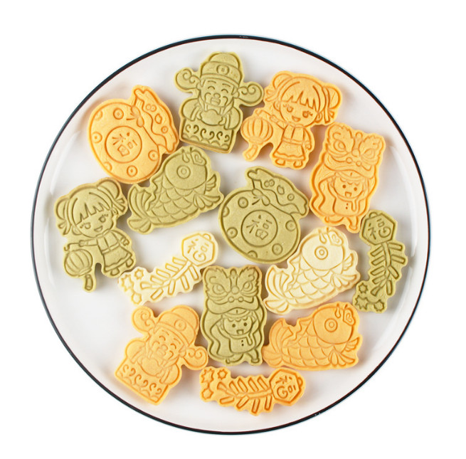 Album Bộ 6 -8 khuôn bánh quy bánh qui cookies cookie 3D bằng nhựa - Bí đỏ shop nguyên liệu dụng cụ làm bánh