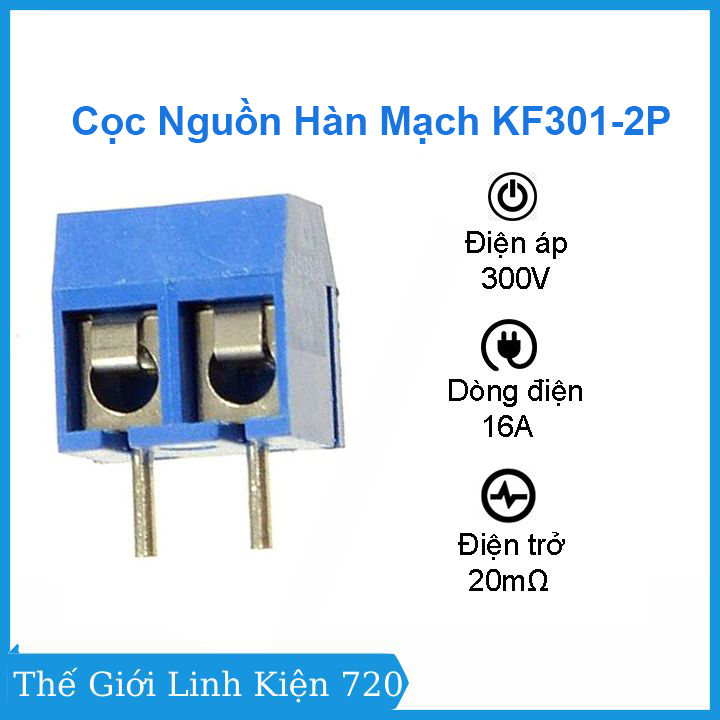 Combo 10 cọc nguồn hàn mạch kf301-2p 300v 15a xanh dương