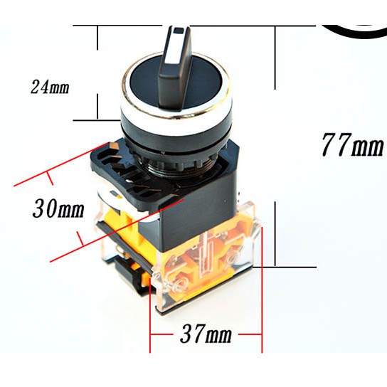 Công Tắc Xoay 3 Vị Trí LA38-203 AC 440V 10A - Công Tắc