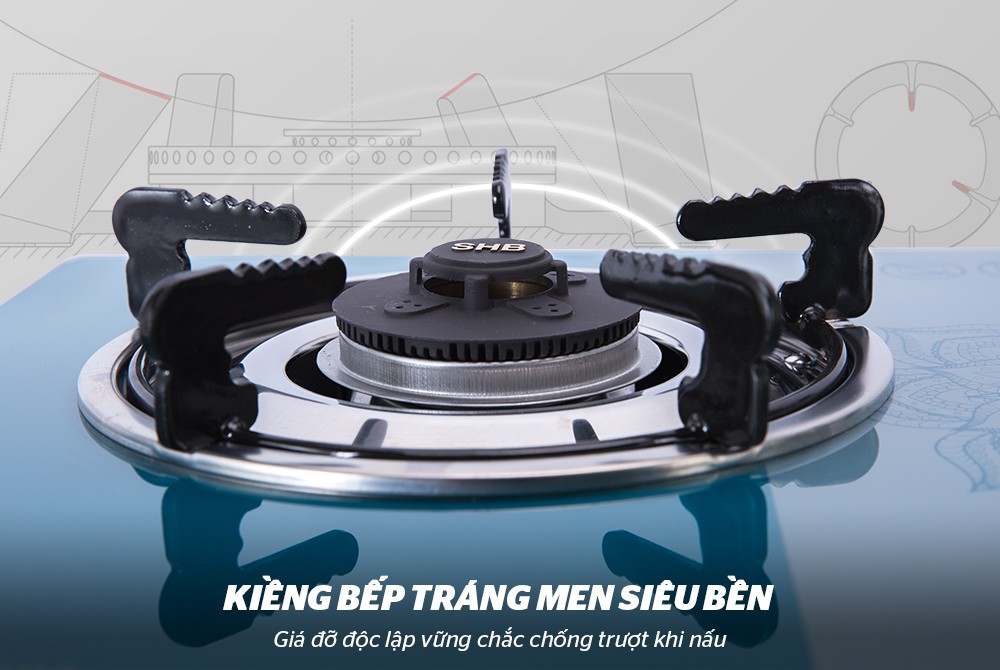 BẾP GAS DƯƠNG KÍNH SUNHOUSE SHB3336 (tiết kiệm mặt kính an toàn bảo hành chính hãng)