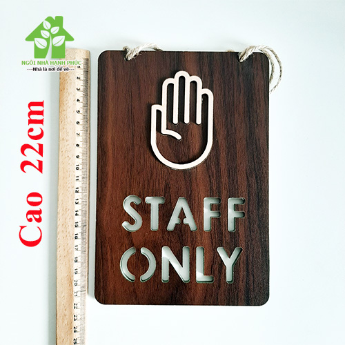 Bảng gỗ decor trang trí SHOP 🚀STAFF ONLY🚀 (tặng kem móc treo tường)