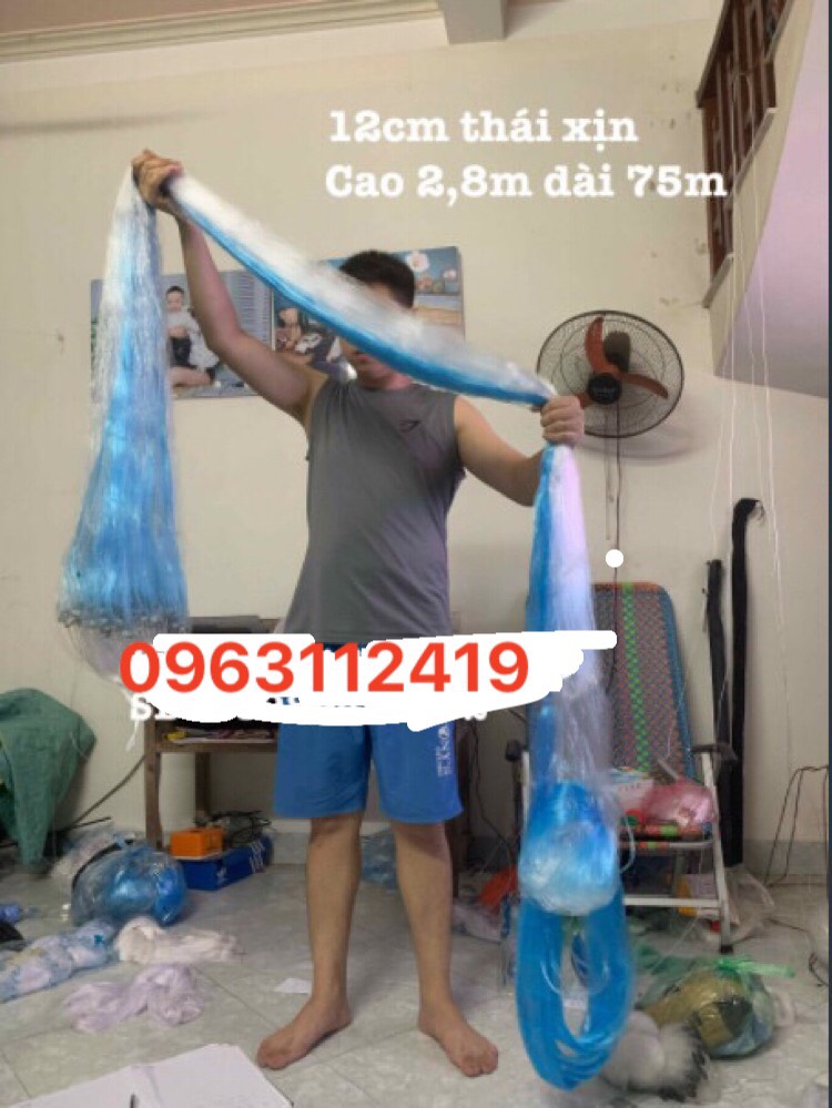 Lưới 3 màng thái lan xịn 12cm cao 2m8 dài 75m
