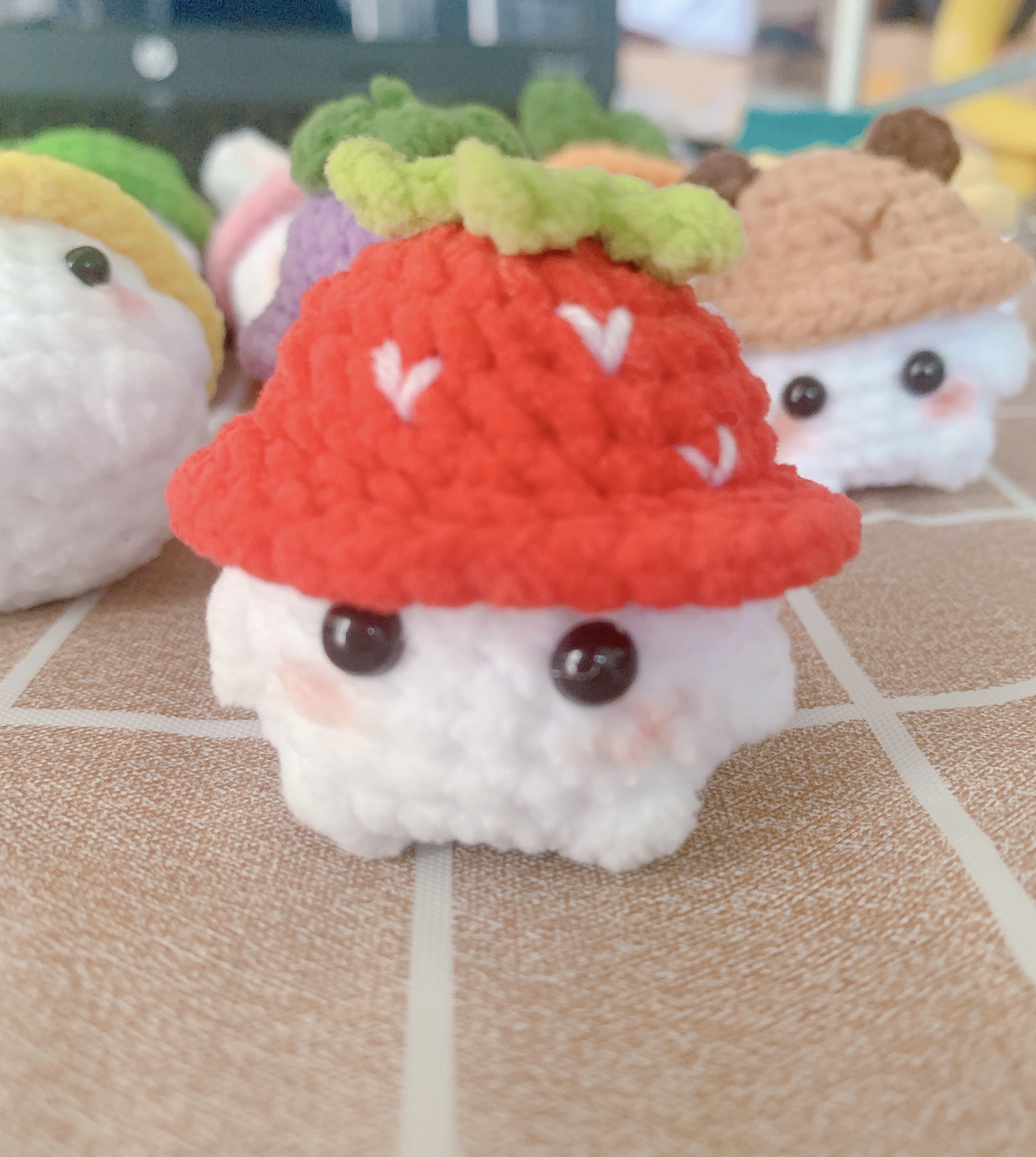 Móc Khoá Len Bé Nấm handmade ĐÁNG YÊU HEBEBU