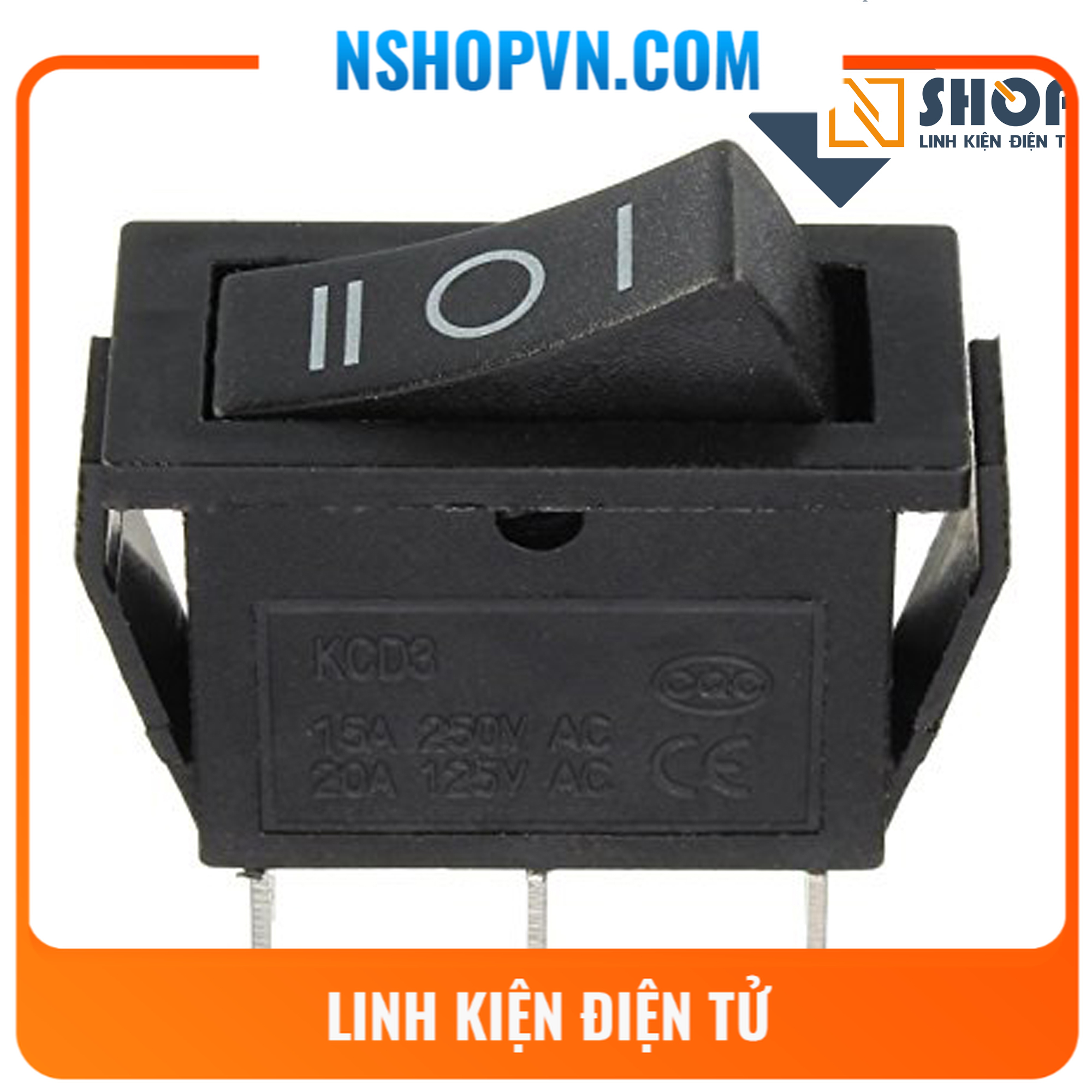 Combo 2 Công tắc bập bênh KCD3-3 3 trạng thái