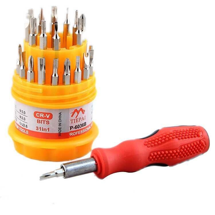 Mini screwdriver set 31 mini multi-functional screwdriver set circular box head 32 square head for computer electronic milk, laptop, phone