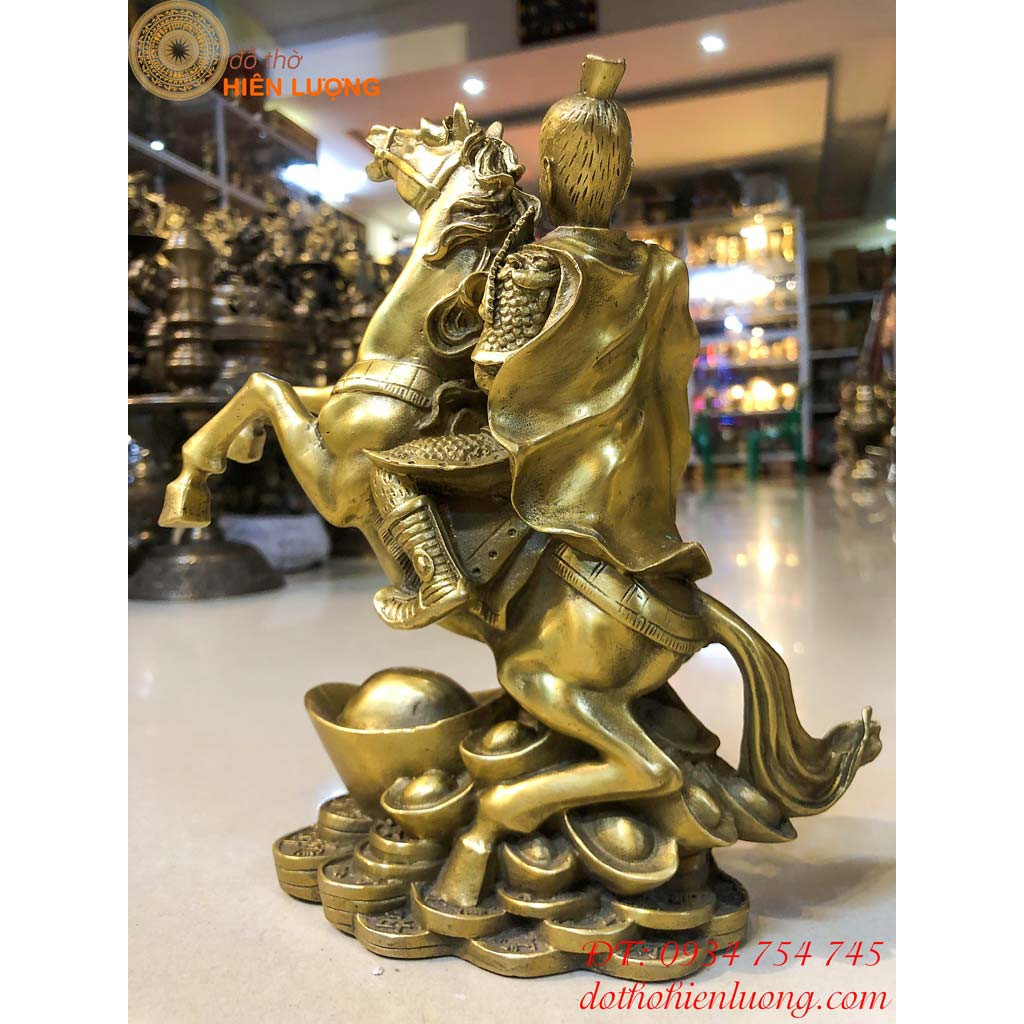 Tượng Mã Thượng Phong Hầu Bằng Đồng Cao 21cm Nặng 1,5kg - Thăng Quan Tiến Chức