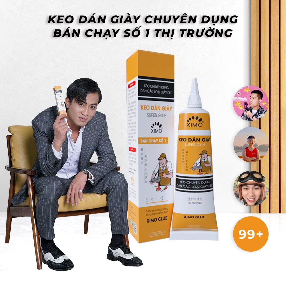 Keo dán giày siêu dính XIMO 60ml, An toàn, Chống nước, Không kết  tủa, Dán được nhiều loại giày