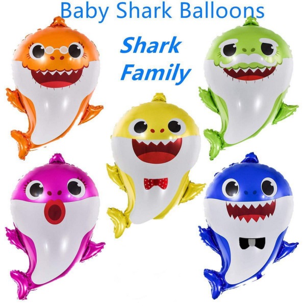 [HCM]Bóng kiếng đồ chơi trang trí cá mập Baby Shark