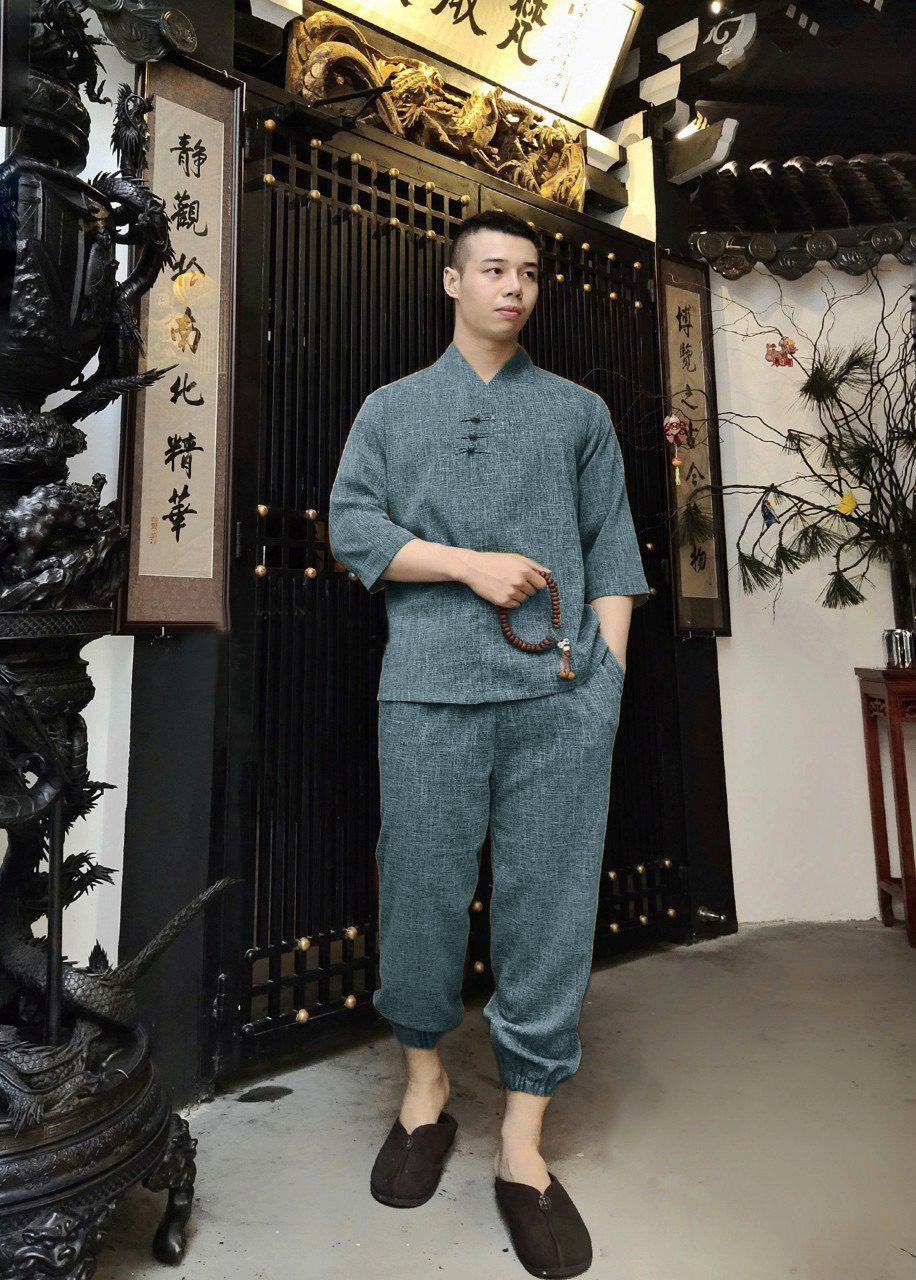 [HCM]SET ĐỒ LAM ĐI CHÙA CAO CẤP CHO NAM