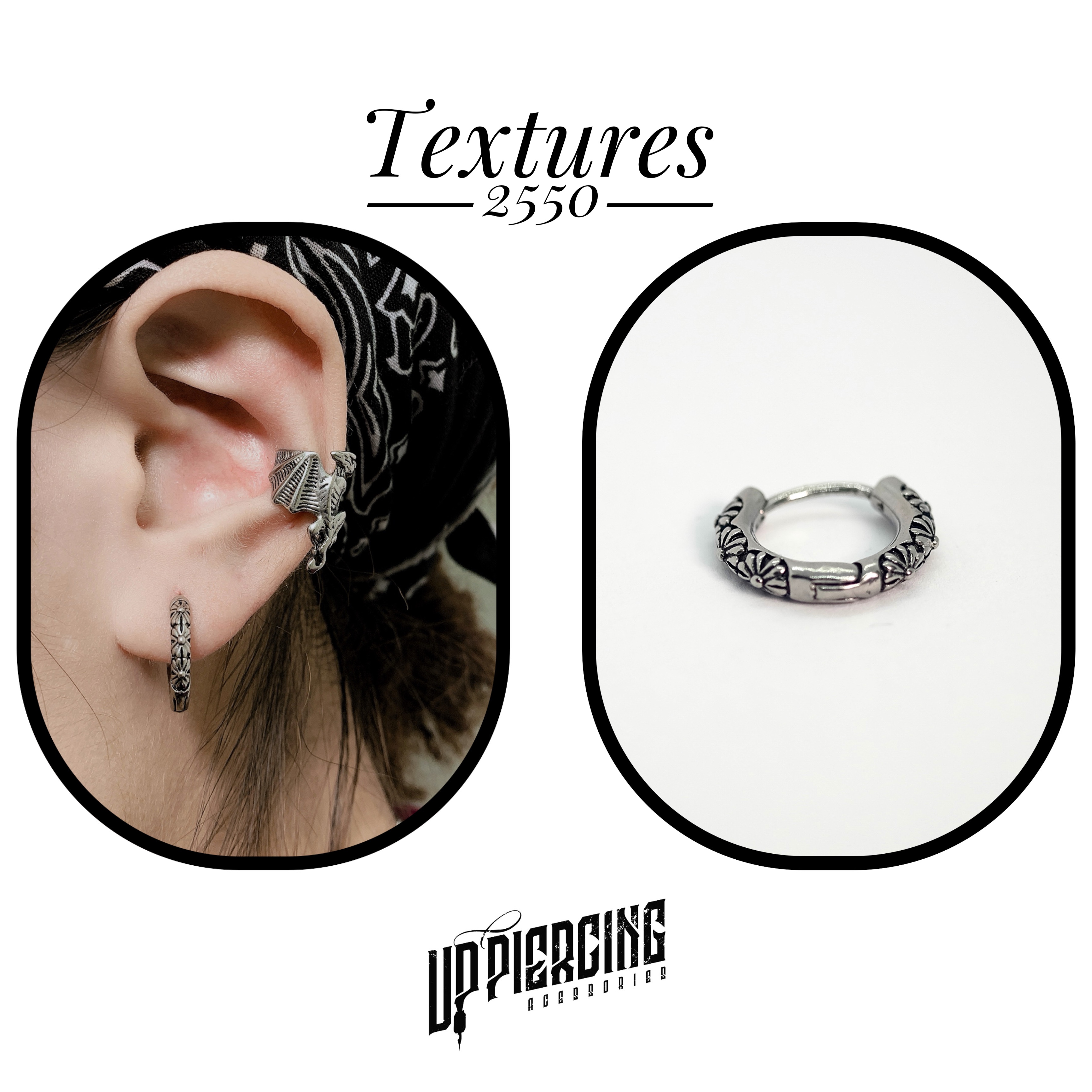 Khuyên tai tròn chrome hearts ( giá 1 chiếc )