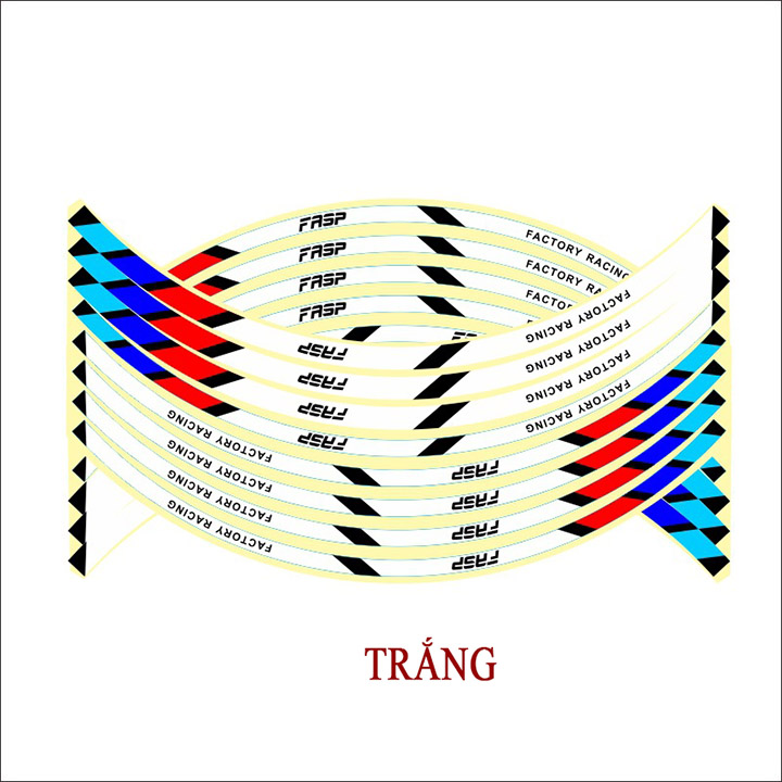 [HCM]Tem Dán Vành Xe Pha Màu Phản Quang [ 1 Bộ 2 vành ]