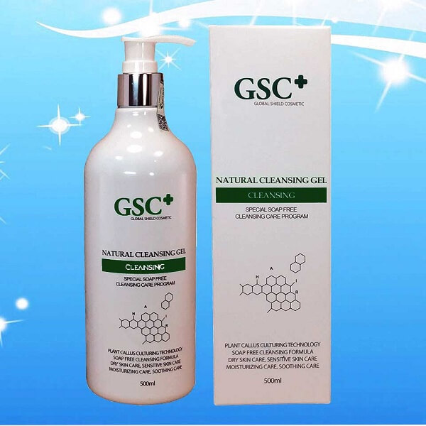 Cách làm sạch da mặt, sữa rửa mặt dạng gel gsc+500ml -natural cleansing gel