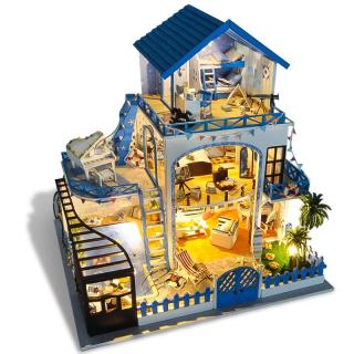 [HCM]Mô hình nhà gỗ nhà búp bê Tình yêu với biển TYU DiyMiniture thumbnail