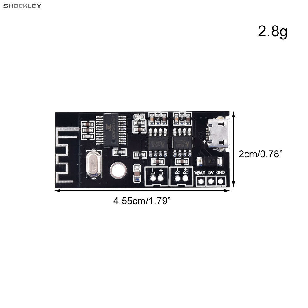 Shockley MH-MX38 5V/3.7V-4.2V wireless Bluetooth 5.0 audio module with built-in 5W+5W power amplifier