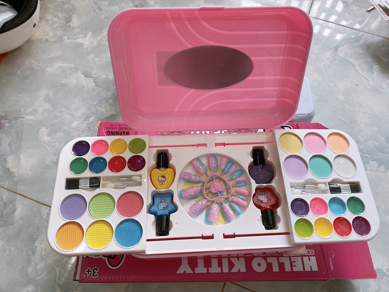 [HCM]Vali trang điểm hello kitty màu hồng