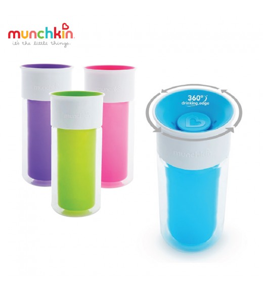 CỐC 360 ĐỘ CHỐNG ĐỔ GIỮ NHIỆT KÈM STICKER MUNCHKIN (266ML)