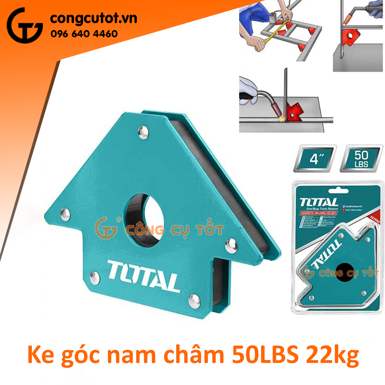 Ke góc nam châm 50LBS lực hút 22kg