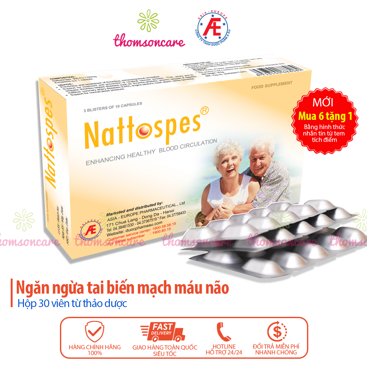 Nattospes Hỗ trợ hoạt huyết dưỡng não