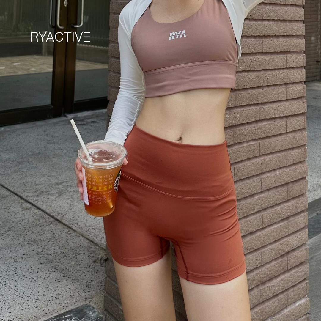 Quần biker ngắn thể thao RYACTIVE - SHORT BIKER Orange