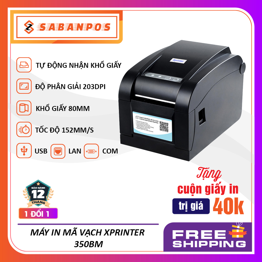 BÁO GIÁ MÁY IN XPRINTER 350BM | Shopee Lazada Sendo Tiki mới nhất 20 Máy in tem Xprinter 350BM, in tem GHTK, tem mã vạch qua điện thoại siêu tiện lợi – SABANPOS