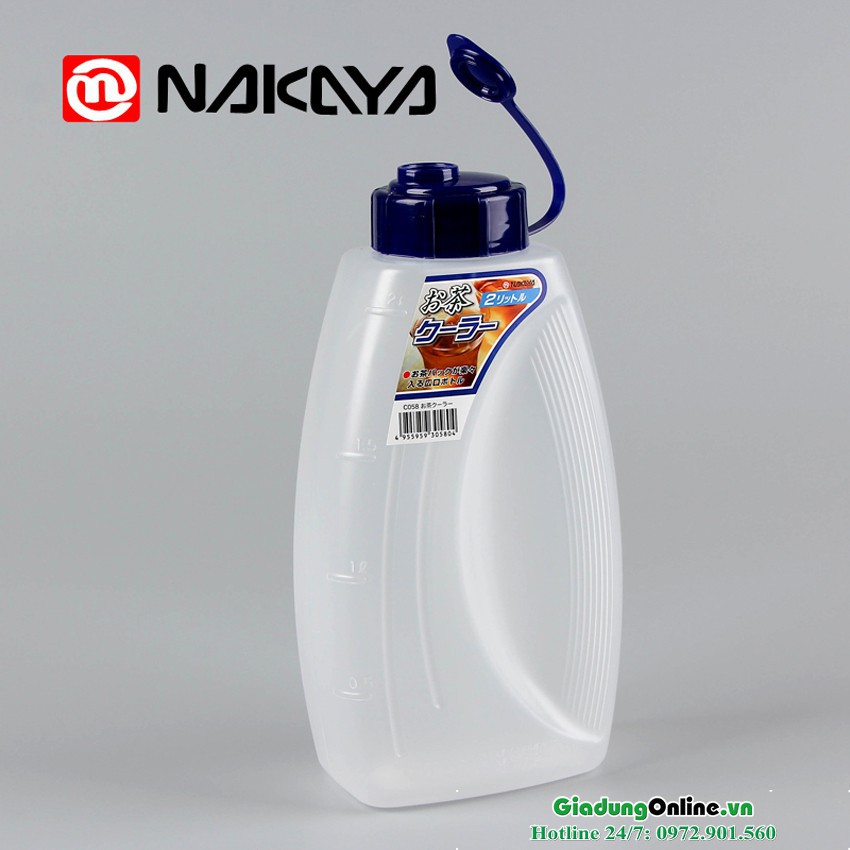 [HCM]Bình nước Nakaya 2 lít hàng Nhật (chịu nhiệt đến 140 độ)