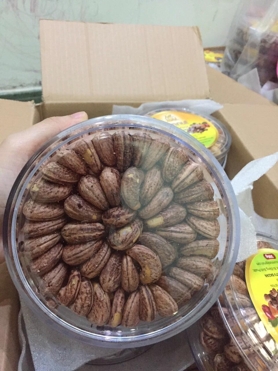 [HCM]Hộp 500gr Hạt điều rang muối vỏ lụa loại 1 Bình Phước