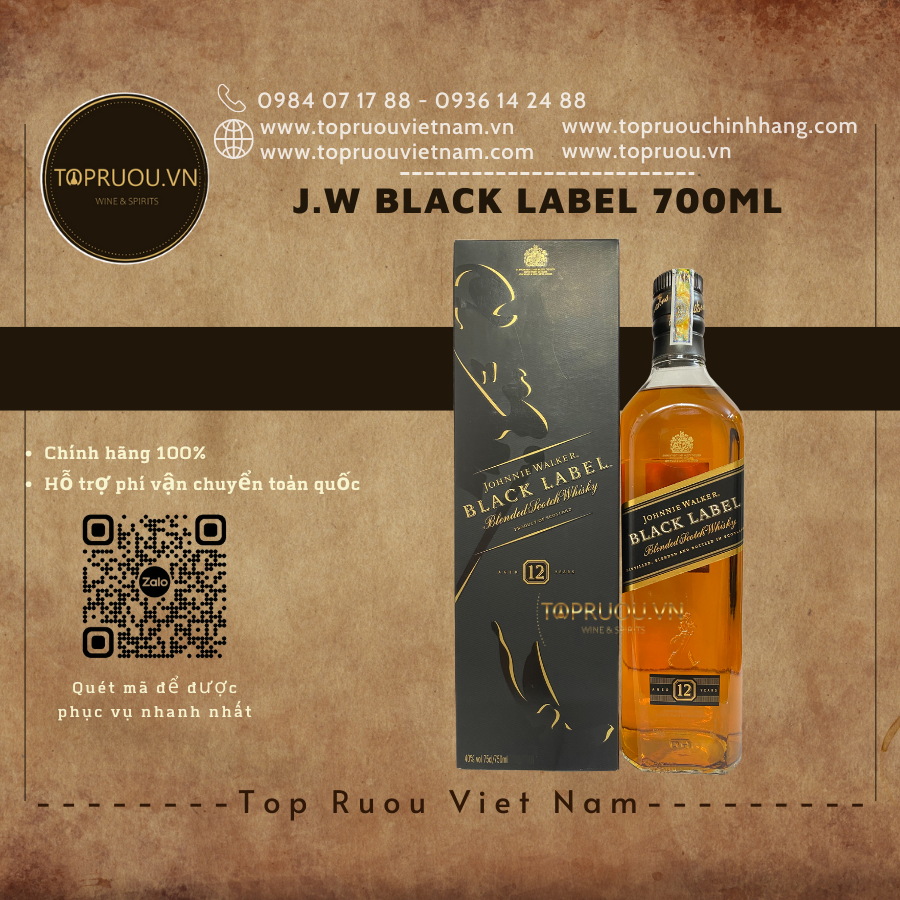 J.W BLACK LABEL 700ML - CHÍNH HÃNG 100% (MẠNH)