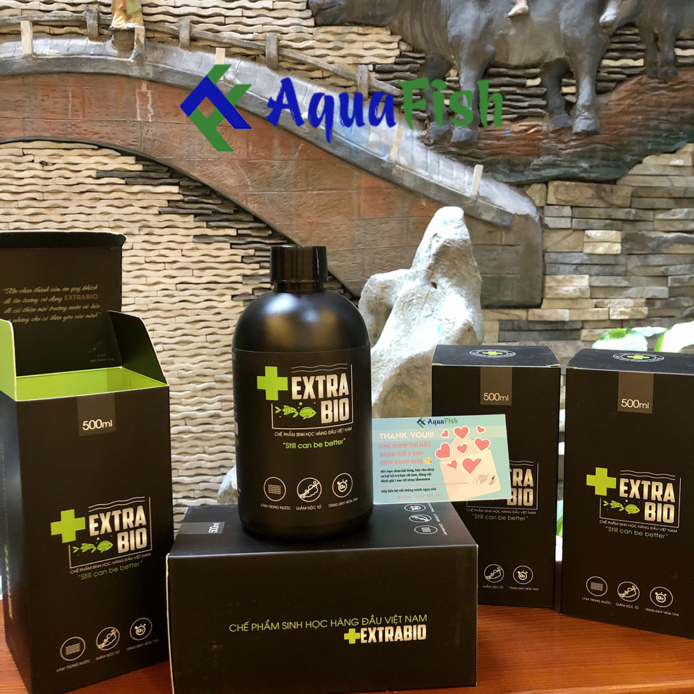 [HOÀN TIỀN 10%]Men Vi Sinh Extra Bio 500ml, 1000ml (men vi sinh giúp làm trong nước cho bể cá cảnh, hồ cá cảnh)