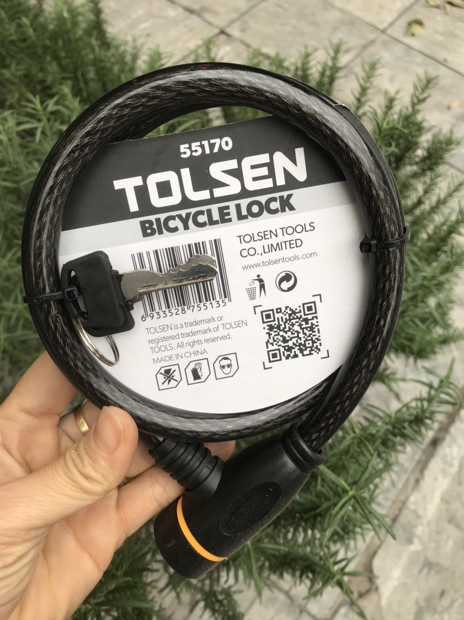 Ổ Khóa Dây xe đạp Tolsen 55170 (80cm )