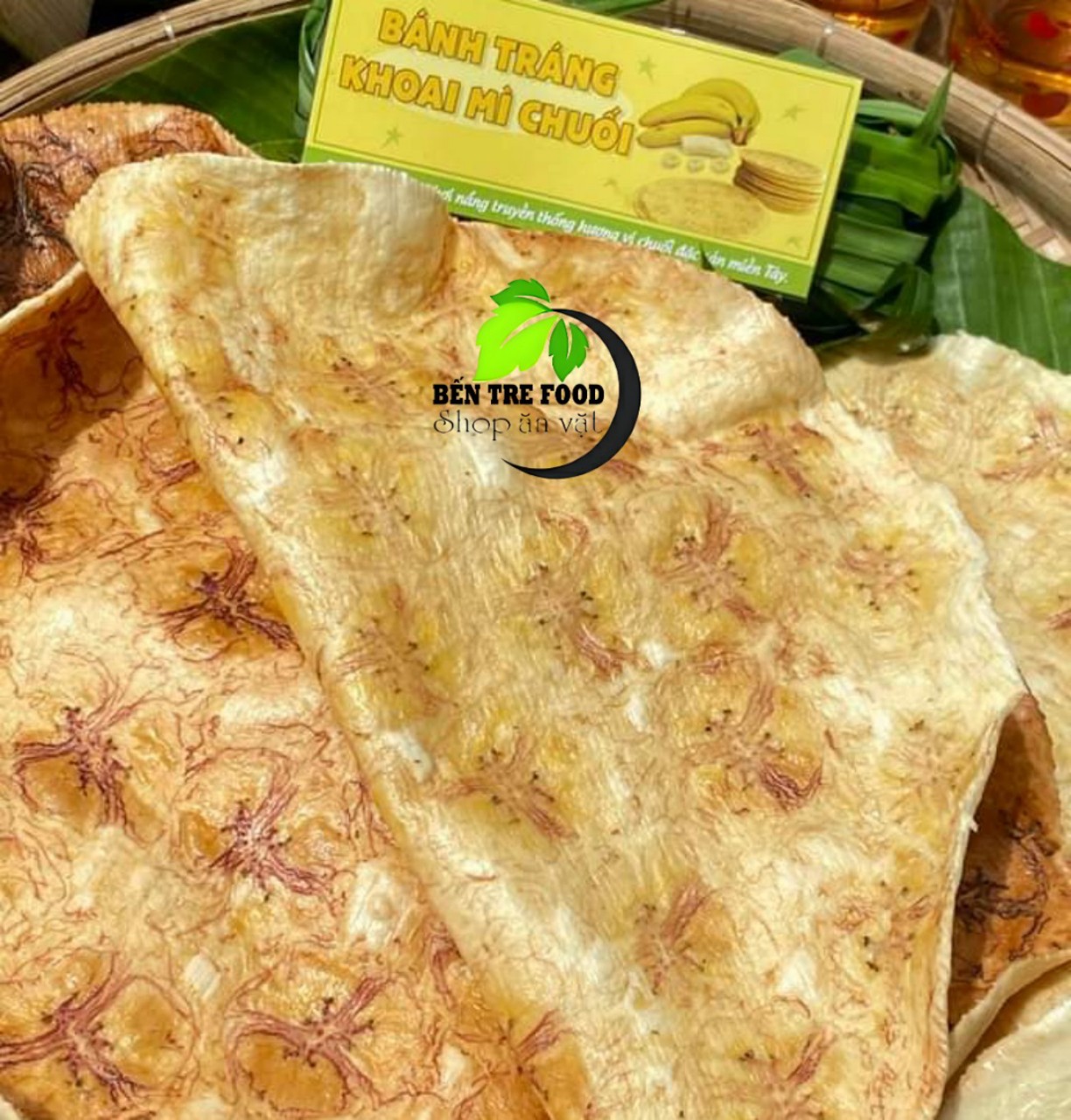 (FREESHIP) Bánh phồng Sơn Đốc Bến Tre ( phồng nếp mặn, phồng chuối, phồng mì) túi 10 Bánh