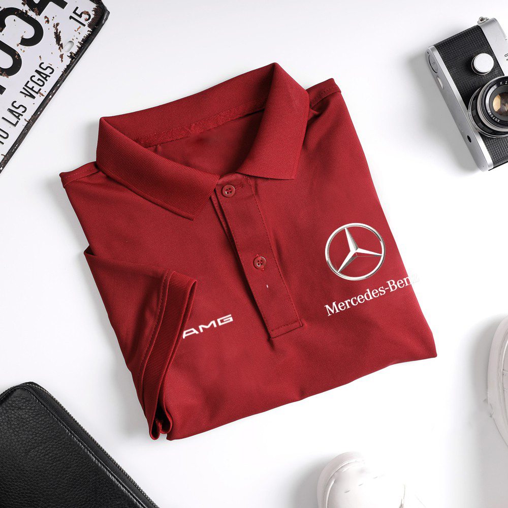 Áo thun polo Mercedes AMG cotton cao cấp có cổ Chính Hãng - Áo sang trọng, mát, không xù lông dihu fashion