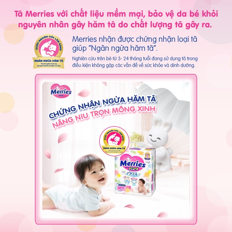 Tã bỉm dán Merries nội địa Nhật size S88 M68