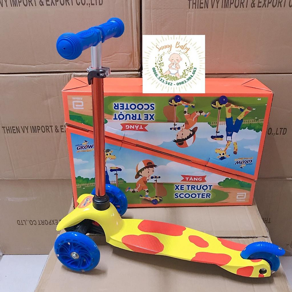 [HCM] Xe Trượt Scooter 3 Bánh Có Đèn Grow Abbott