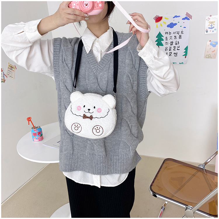 (Sẵn) Túi đeo chéo hình gấu bông siêu cute