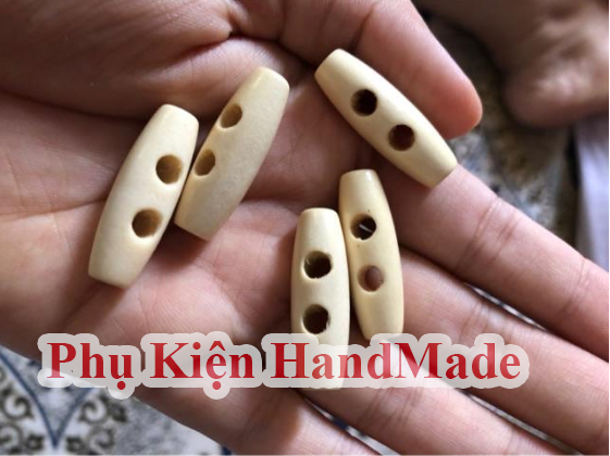 Wooden Buttons 3cm Long for Handmade Items