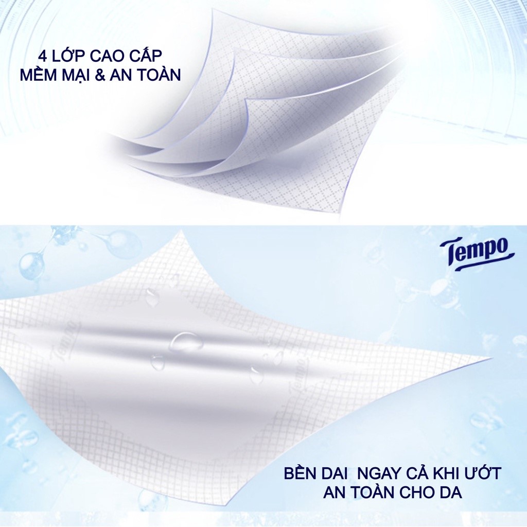 [COMBO 2 LỐC REGULAR] Khăn Giấy Tempo Regular Icy Menthol (10 gói/Lốc) - Thương Hiệu Đức