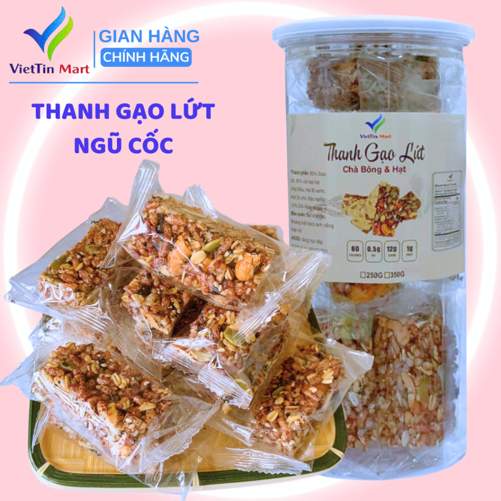 Thanh gạo lứt hạt Viettin Mart 250g