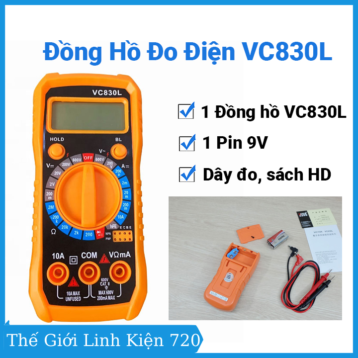 Đồng hồ đo vạn năng Digital Multimeter VC830L