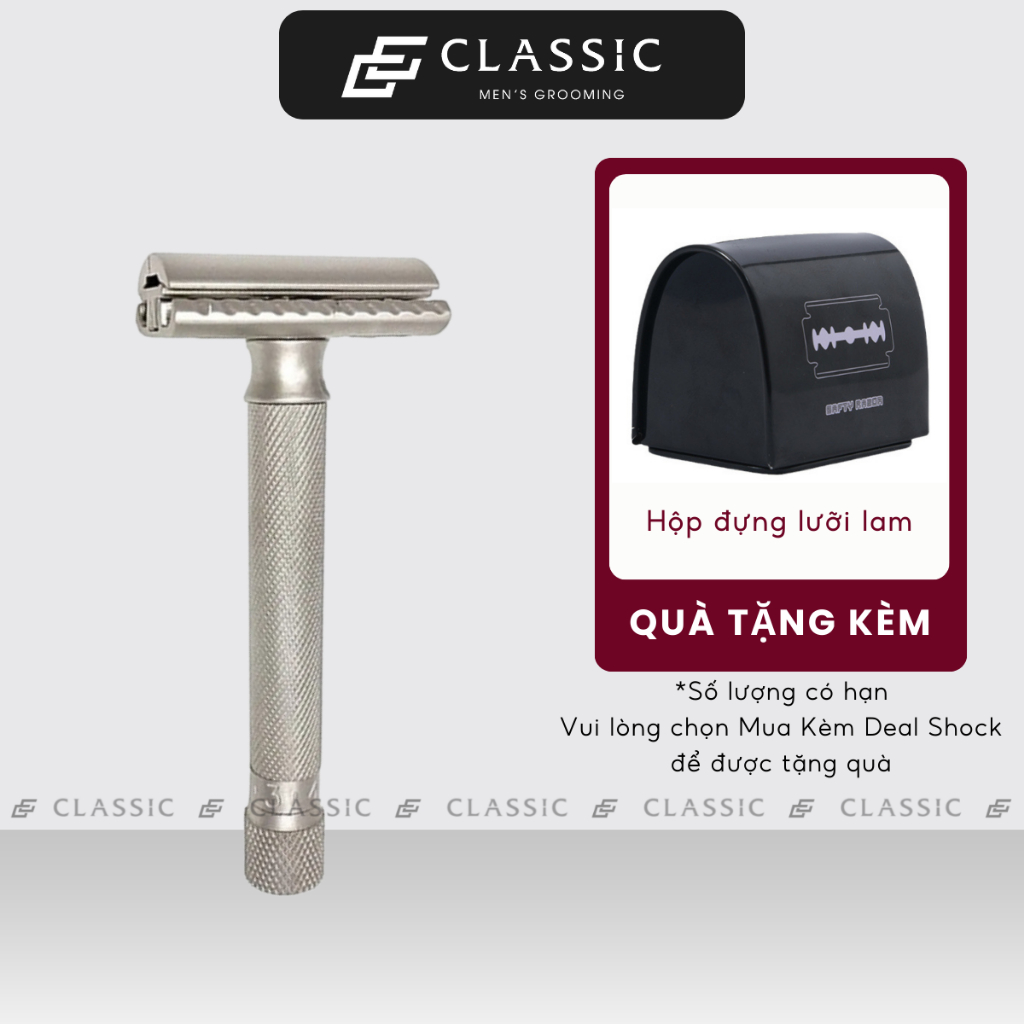 Dao cạo râu Parker VARGR – Satin Chrome