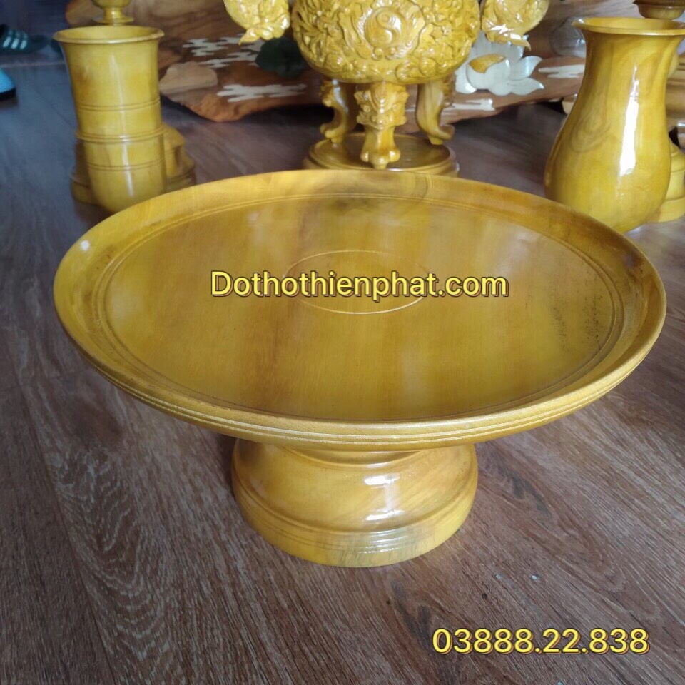 Đĩa trái cây gỗ mít ta đường kính 30cm