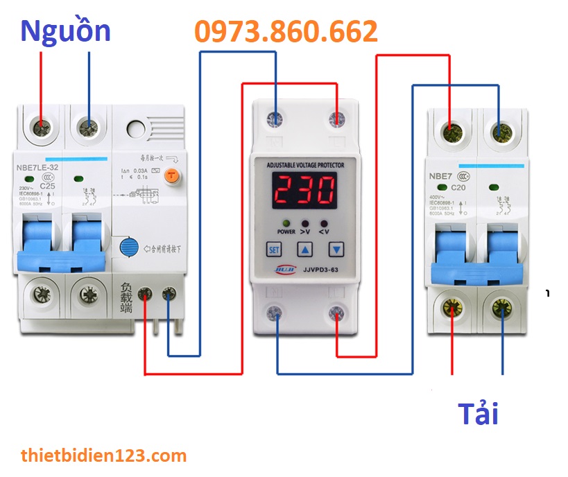 Bảo vệ mất pha trung tính 1 PHA 220V