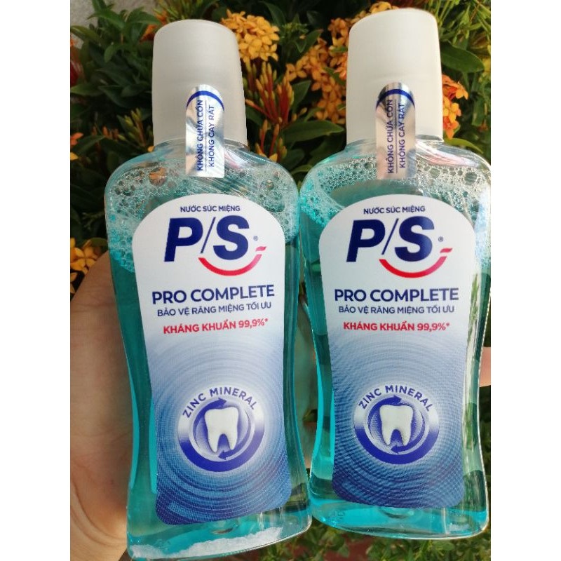 [2 CHAI] NƯỚC SÚC MIỆNG P/S KHÁNG 99,99% VI KHUẨN 130ML