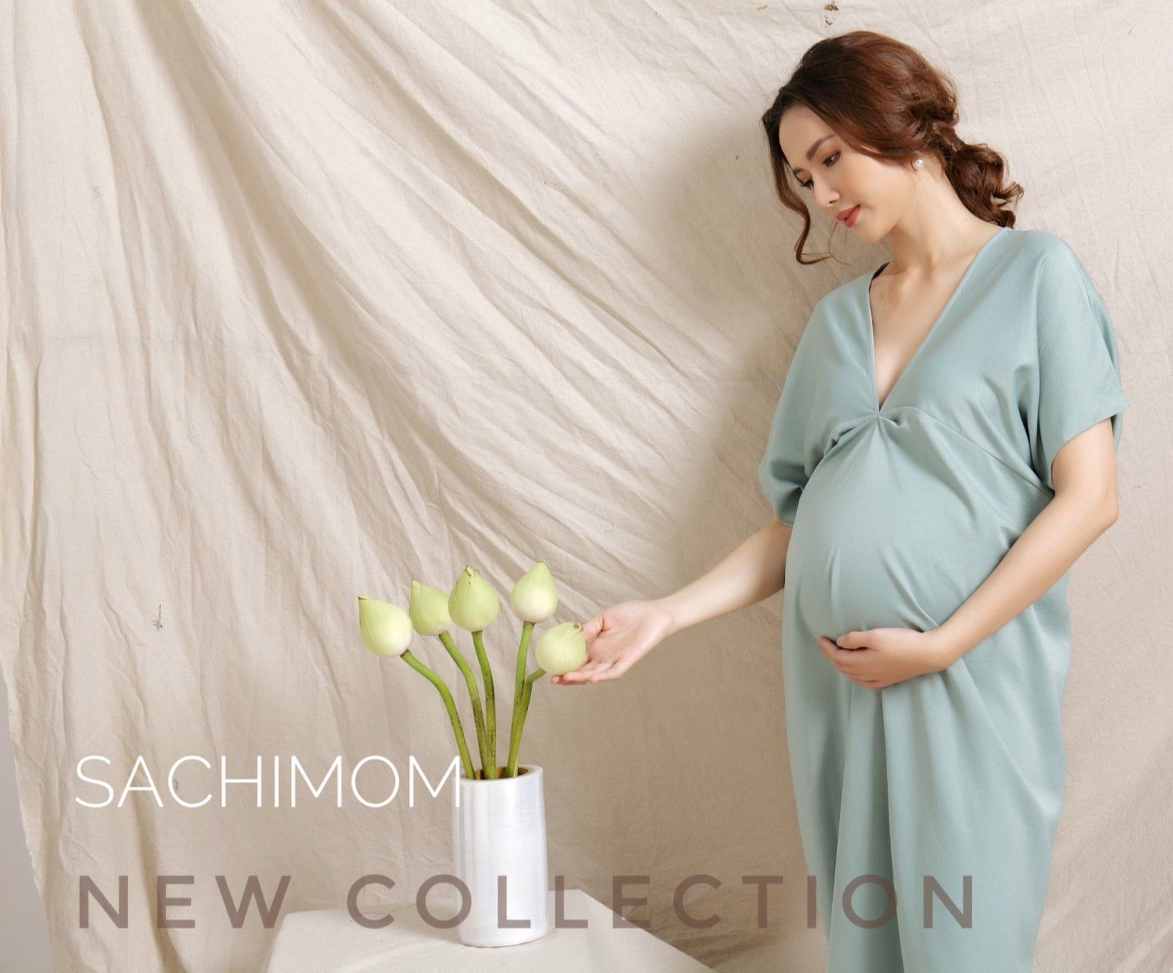 Đầm Bầu SACHIMOM - Váy Lụa Bầu LILY DRESS